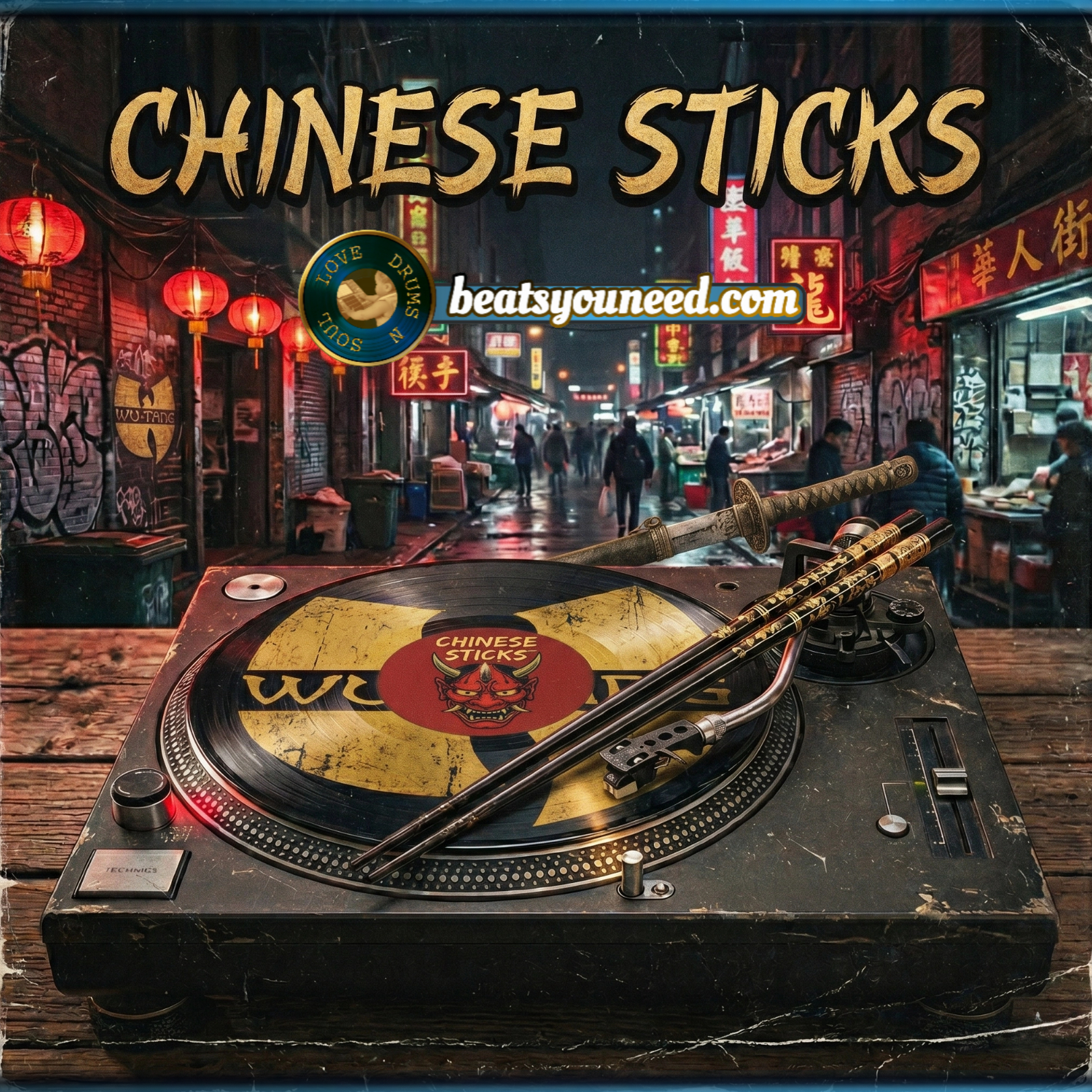 Wu Tang Type Beat x Underground Boom Bap - Chinese sticks cover art by Love Drums N Soul