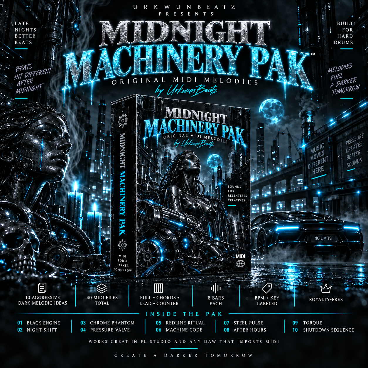 Midnight Machinery MIDI Pak cover art by Urkwunbeatz
